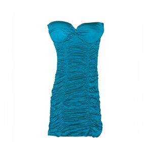 y2k lette usa ruched mini dress